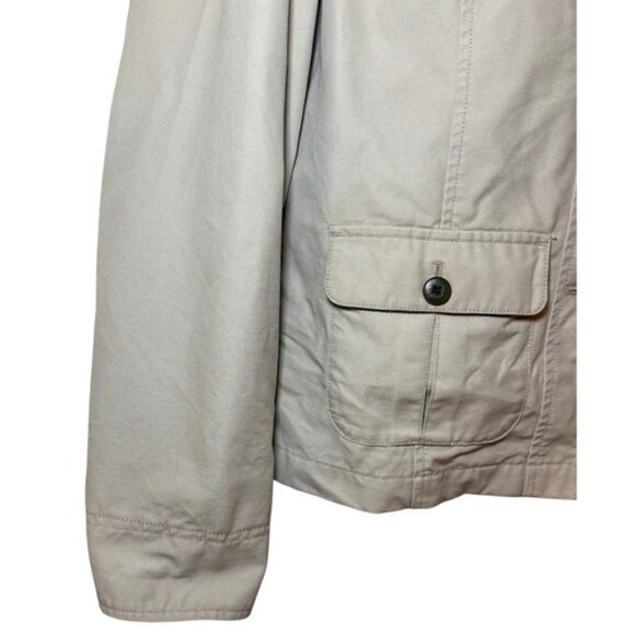 L.L. Bean Womens XS Jacket Barn Chore Coat Tan Corduroy Collar Plaid Lined - Picture 7 of 9